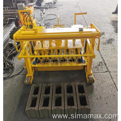 movable hollow block concrete block making machine